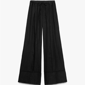 Zara 100% Linen Palazzo Pants